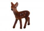 Braunes klassisches Bambi, beflockt, mit weissen Punkten, Höhe ca 8 cm